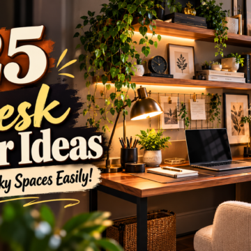 25 Desk Decor Ideas to Solve Tricky Spaces Easily! Desk Decor Ideas