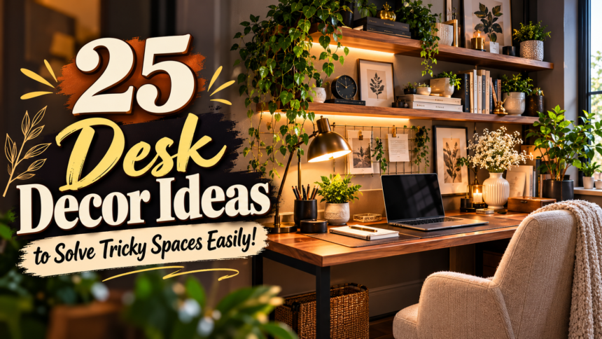 25 Desk Decor Ideas to Solve Tricky Spaces Easily! Desk Decor Ideas
